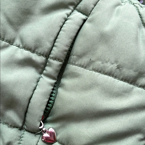 Dollhouse Green Utility Vest Quilted Sleeveless - Picture 6 of 8